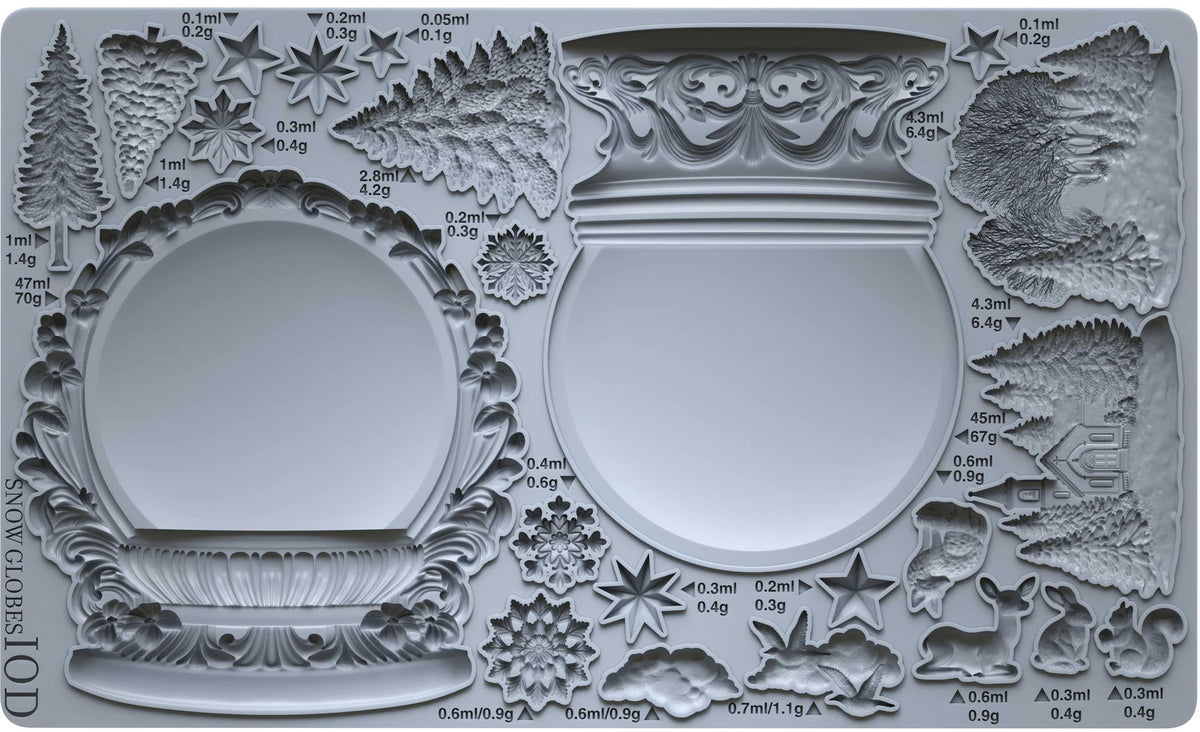 Snow Globes - 6x10 Mould - Iron Orchid Designs
