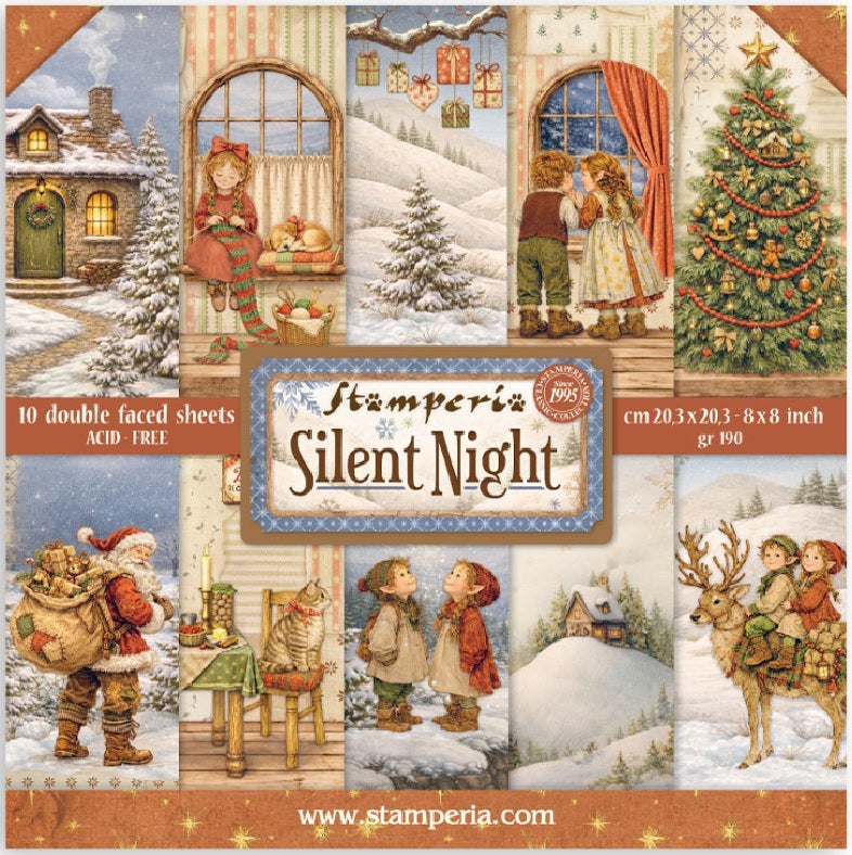 Stamperia Silent Night 8x8 Paper Pad - Double-Sided