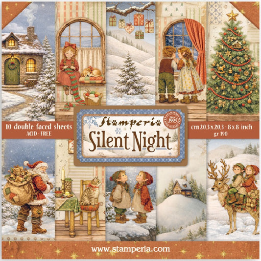 Stamperia Silent Night 8x8 Paper Pad - Double-Sided