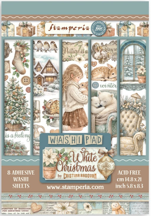 Stamperia Washi Pad - White Christmas