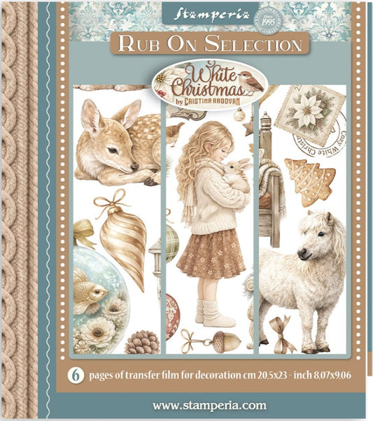 Stamperia Rub-On Selection - White Christmas