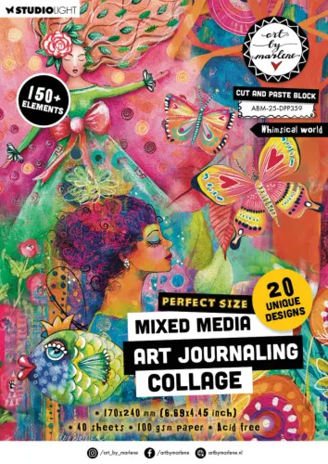 Studio Light - Art by Marlene: Mixed Media Art Journaling Collage Book