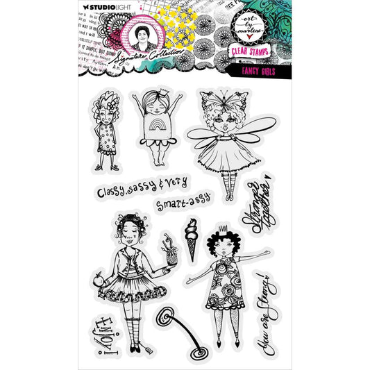 Studio Light - Art by Marlene - Fancy Girls Stamp Set