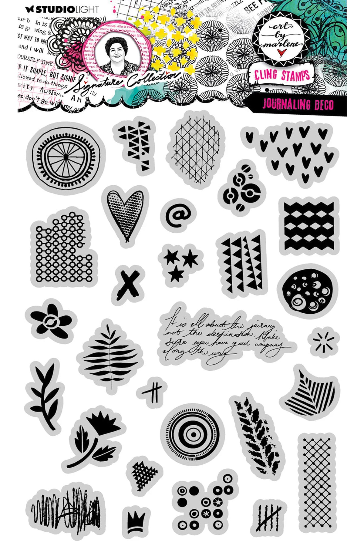 Studio Light - Art by Marlene - Journaling Deco Stamp Set