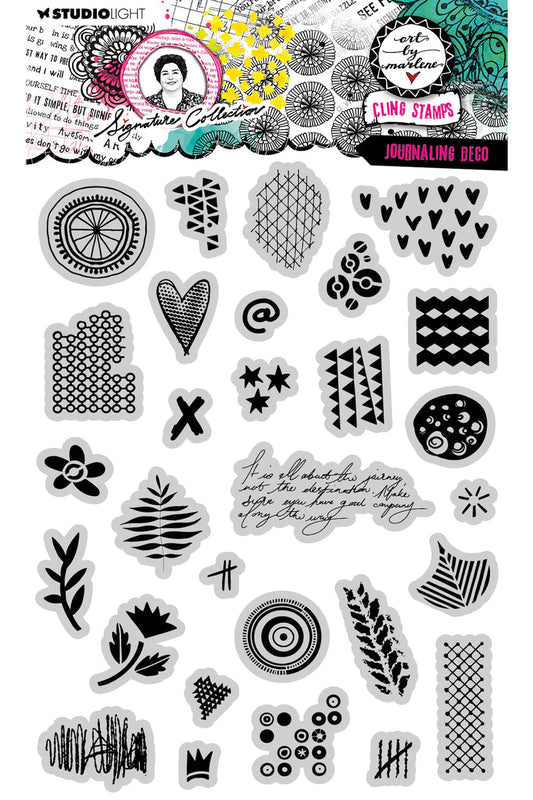Studio Light - Art by Marlene - Journaling Deco Stamp Set