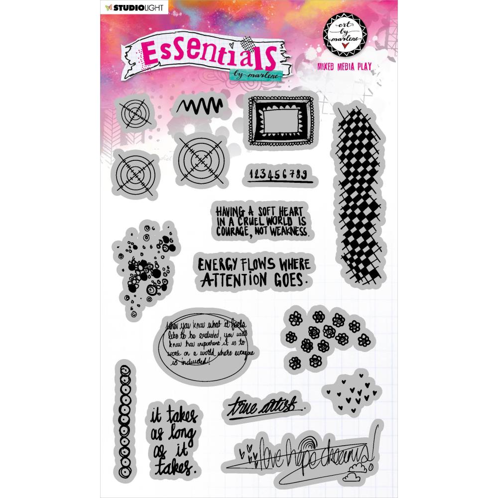 Studio Light - Art by Marlene - Mixed Media Play Stamp Set
