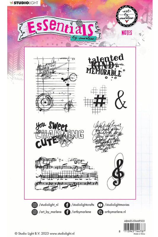 Studio Light - Art by Marlene - Notes Stamp Set