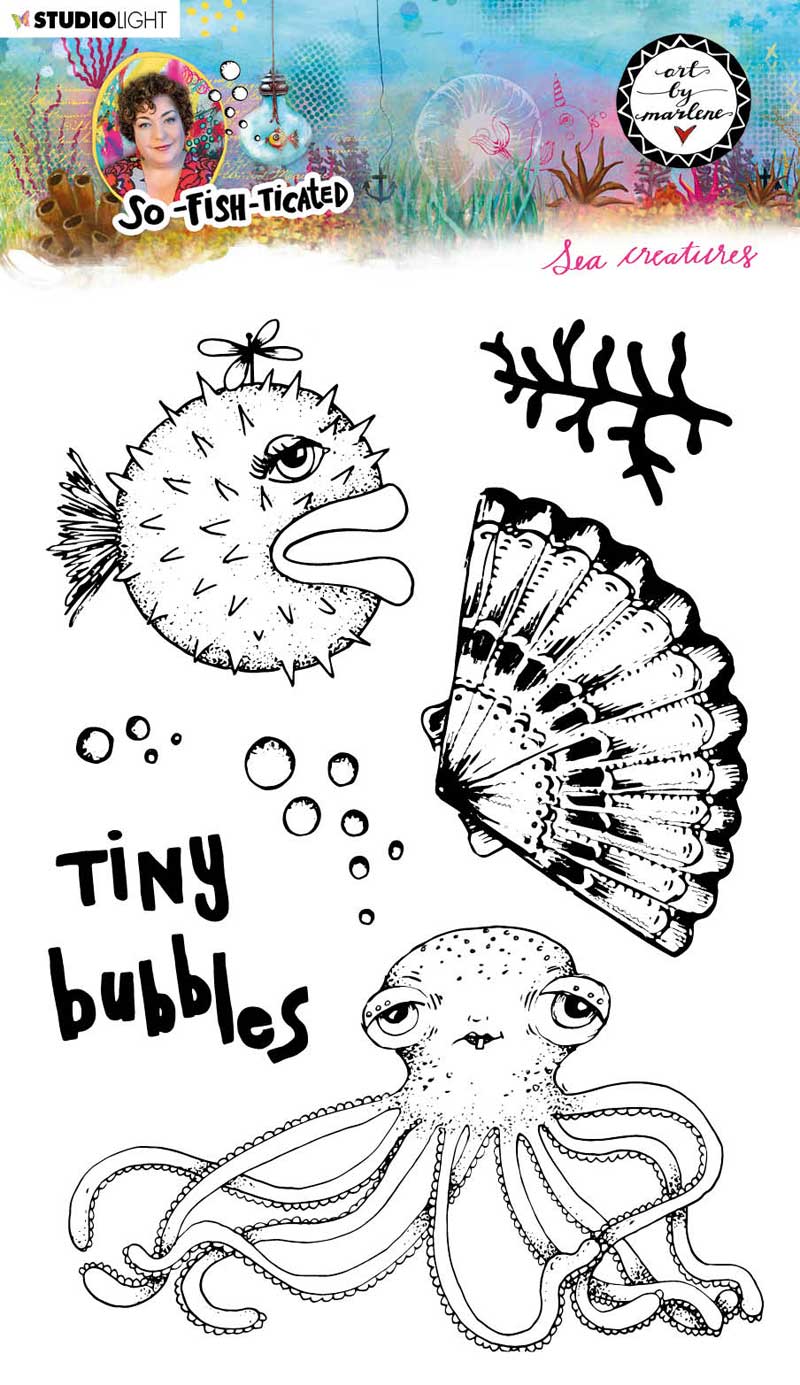 Studio Light Art By Marlene Essentials Clear Stamp - Sea Creatures