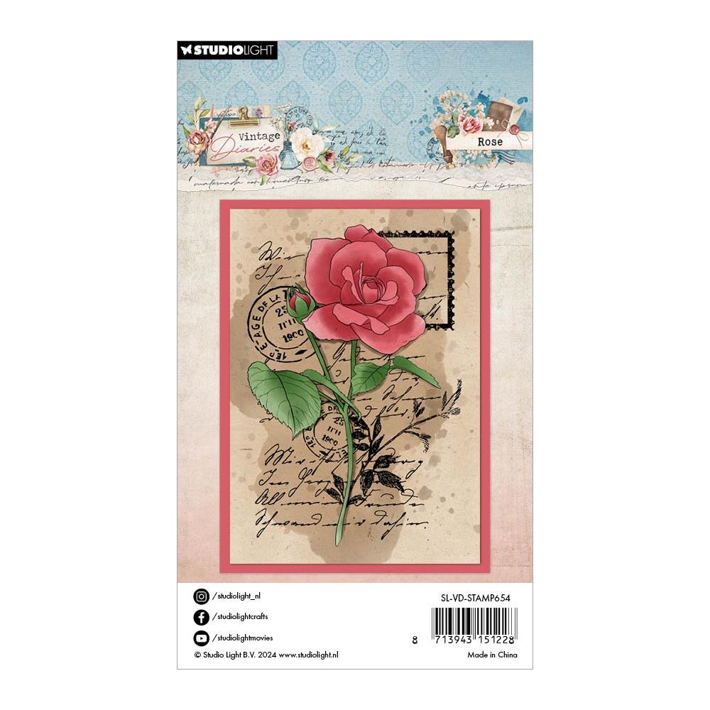 Studio Light Vintage Diaries - NR 654 Rose Stamp