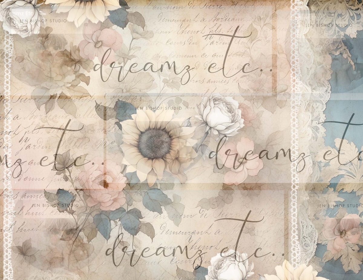 Sunflower Vignettes - Digital Journal Kit