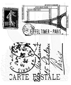 Tim Holtz - Stampers Anonymous - Cling Rubber Stamp - I See Paris