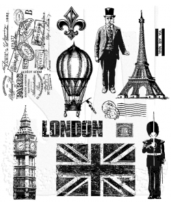 Tim Holtz - Stampers Anonymous - Paris to London - Cling Mount Stamp