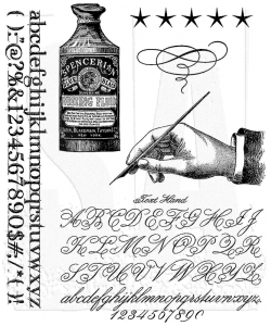 Tim Holtz - Stampers Anonymous - Typography - Cling Mount Stamp