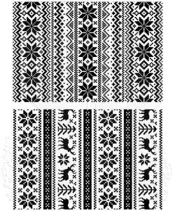 Tim Holtz - Stampers Anonymous - Holiday Knits - Cling Mount Stamp