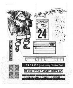 Tim Holtz - Stampers Anonymous - Vintage Holidays - Cling Mount Stamp