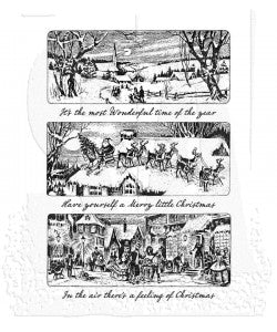 Tim Holtz - Stampers Anonymous - Holiday Scenes -Cling Mount Stamp