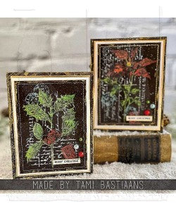 Tim Holtz - Stampers Anonymous - Festive Collage -Cling Mount Stamp