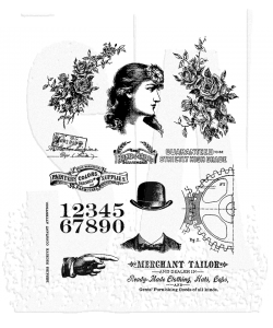 Tim Holtz - Stampers Anonymous - Ladies & Gentlemen - Cling Mount Stamp