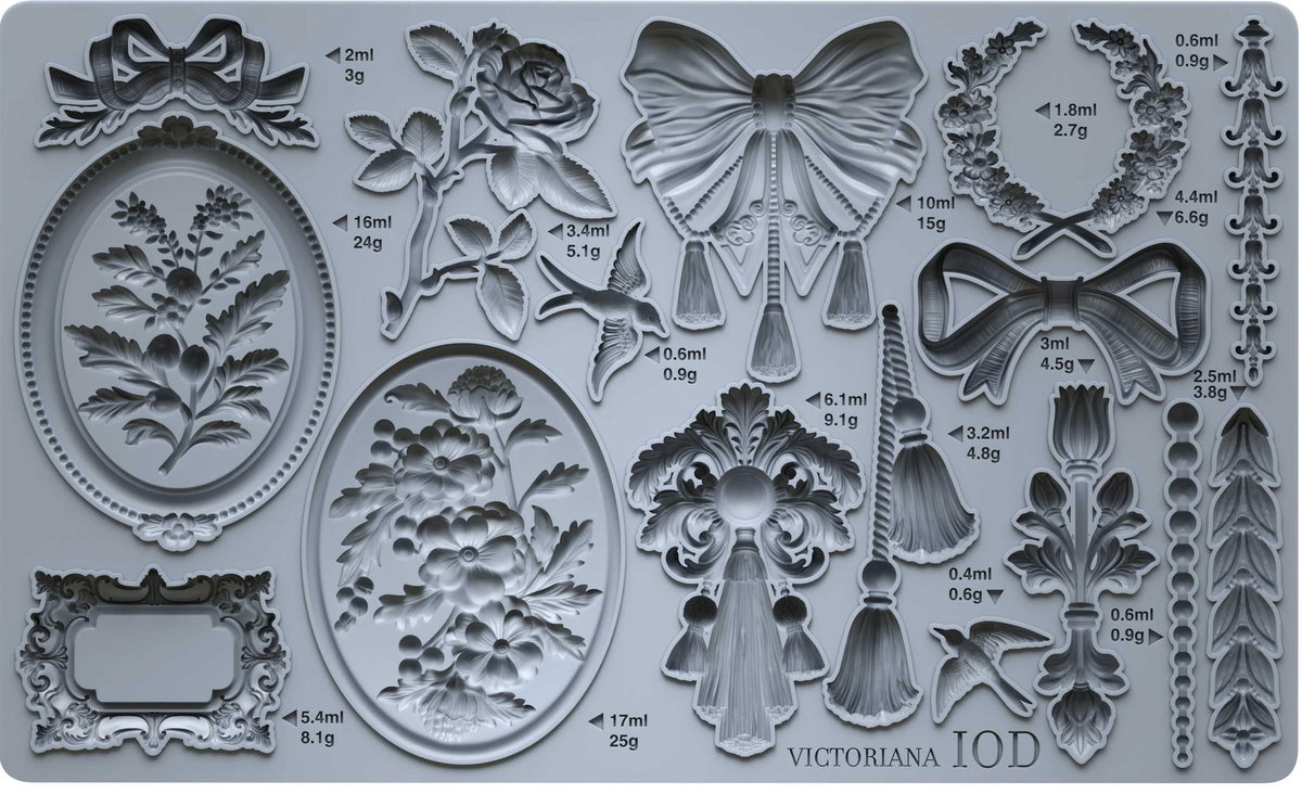 Victoriana - 6x10 Mould - Iron Orchid Designs