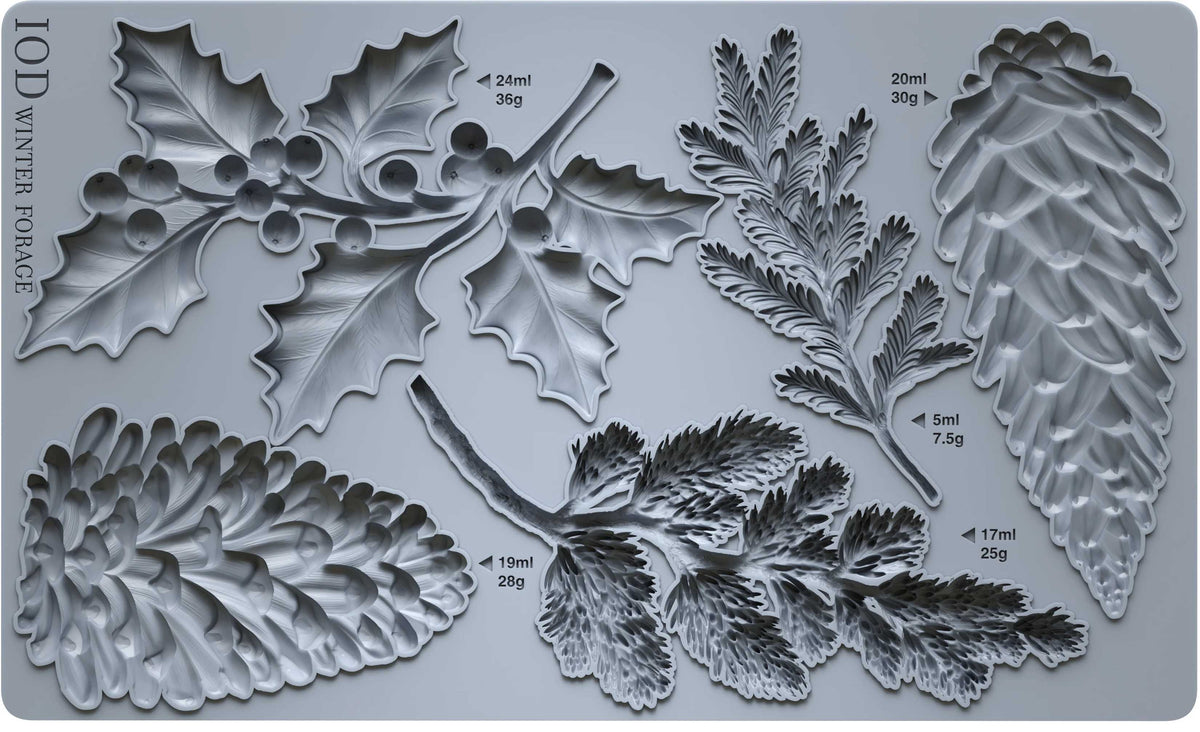 Winter Forage - 6x10 Mould - Iron Orchid Designs