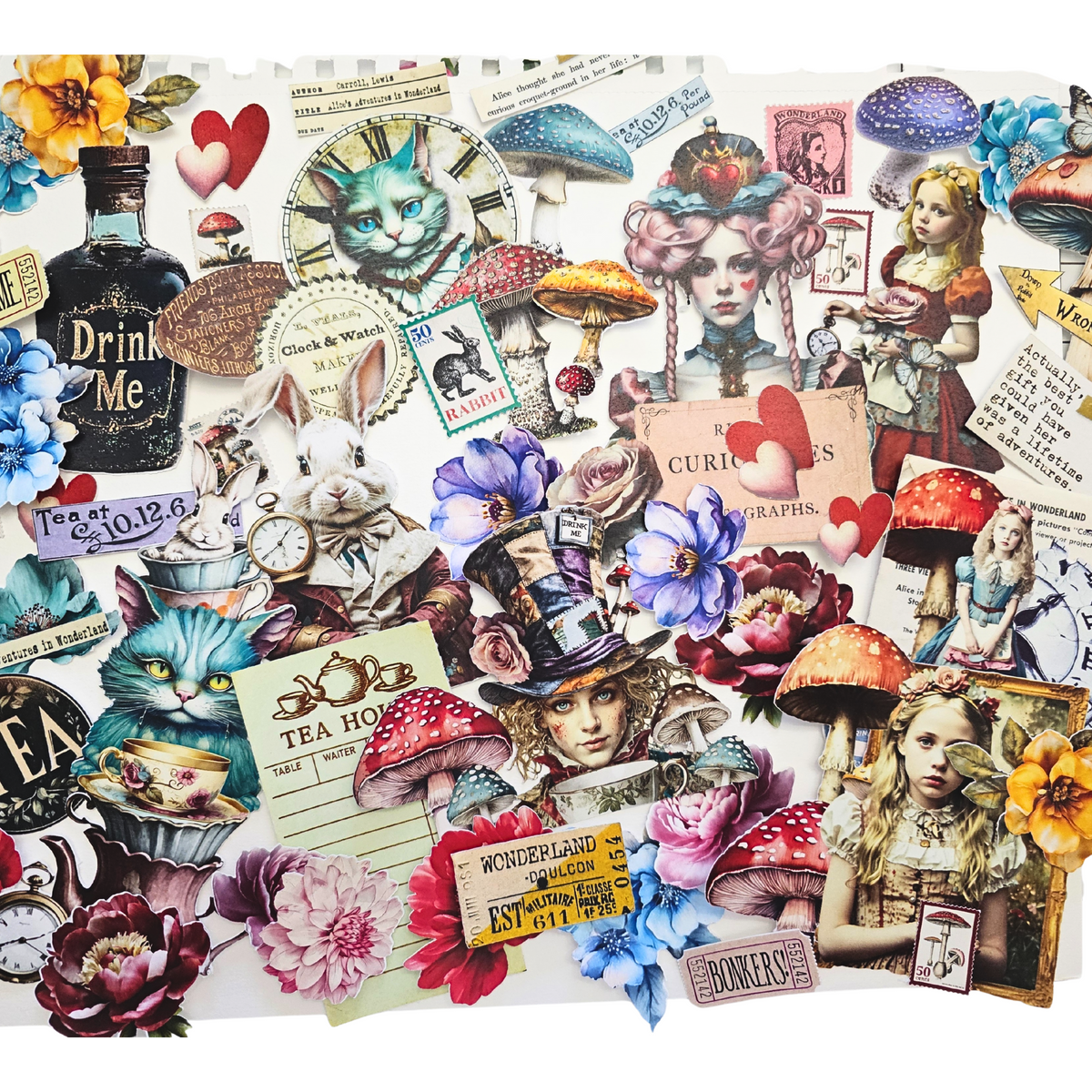 Wonderland Themed Ephemera Pack - Dreamz Etc. - Back in Stock