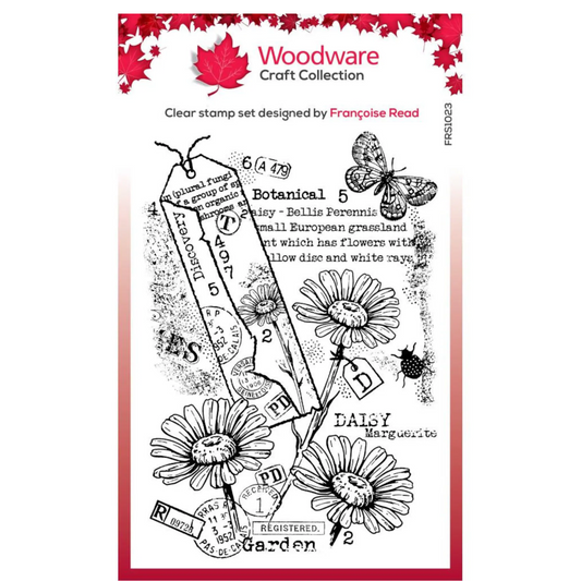 Woodware Clear Stamp 4"X6" Singles Garden Daisies