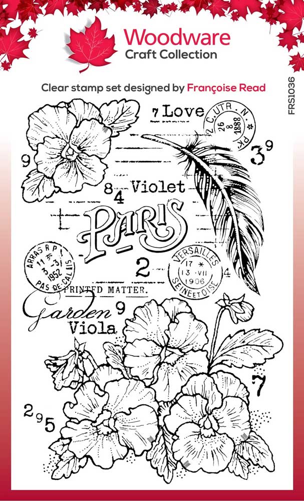 Woodware Clear Stamp 4"X6" Singles Viola