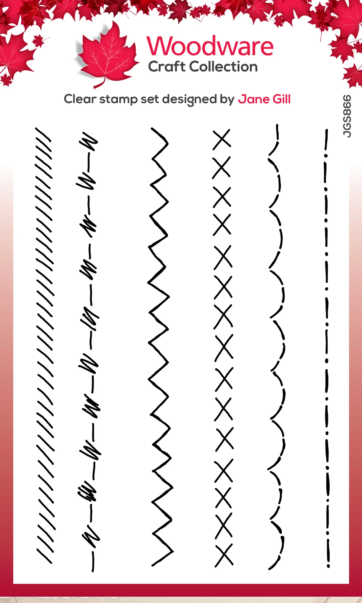 Woodware Clear Stamps 4"X6" - Doodle Stitches
