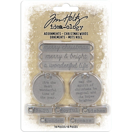 Tim Holtz - Idea-Ology Metal Adornments - Christmas