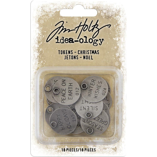 Tim Holtz - Idea-Ology Typed Tokens - Christmas (2019)