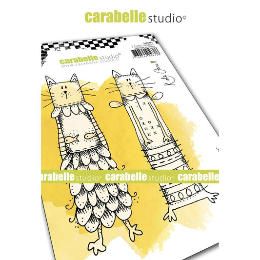 Carabelle Studio - "Cling Stamp A6 : "Kooky Cats" by Kate Crane