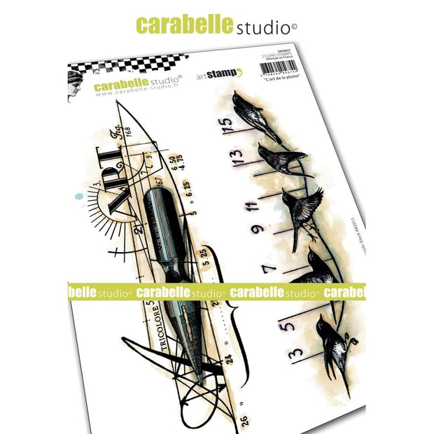Carabelle Studio - "Cling Stamp A5 : "The Art of a Feather" by Alexis *