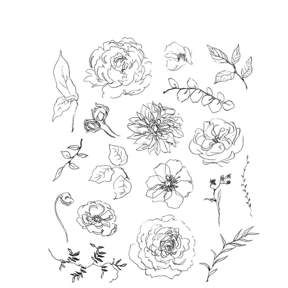 Floral Elements Stamp Set - Tim Holtz - Stampers Anonymous