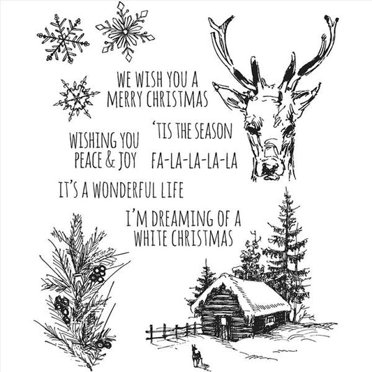 STAMPERS ANONYMOUS - Scribble Woodland - TIM HOLTZ - STAMP SET *