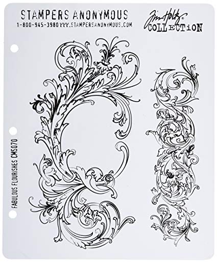 STAMPERS ANONYMOUS - TIM HOLTZ - Fabulous Flourishes - Stamp Set