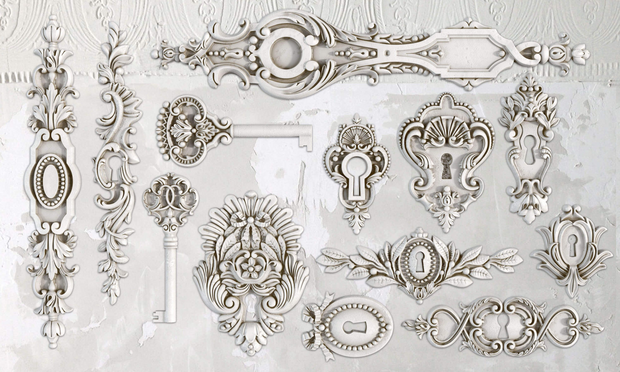Lock and Key Decor Mould by IOD - Iron Orchid Designs
