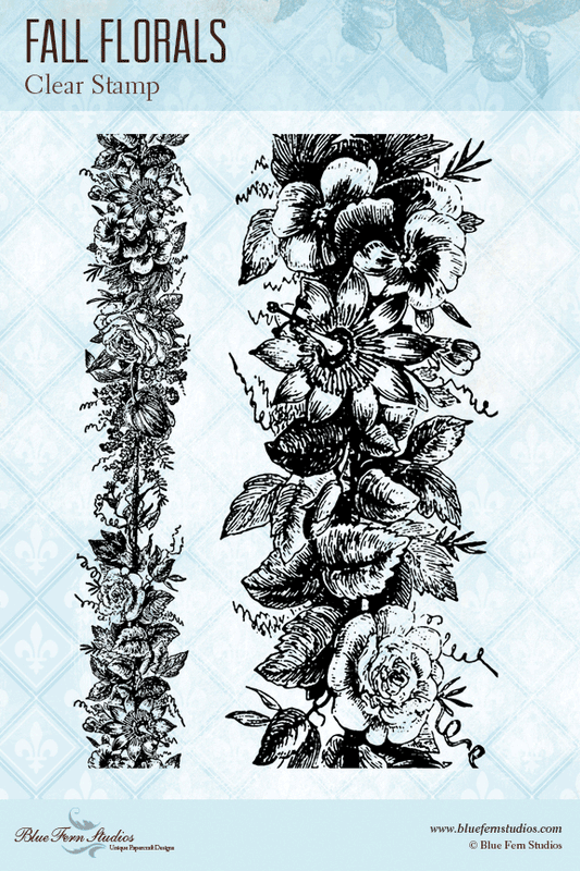 Blue Fern Stamp - Fall Florals *