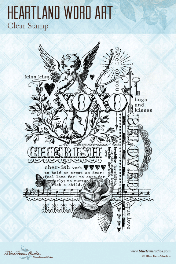 Blue Fern Stamp - Heartland Wood Art Stamp *