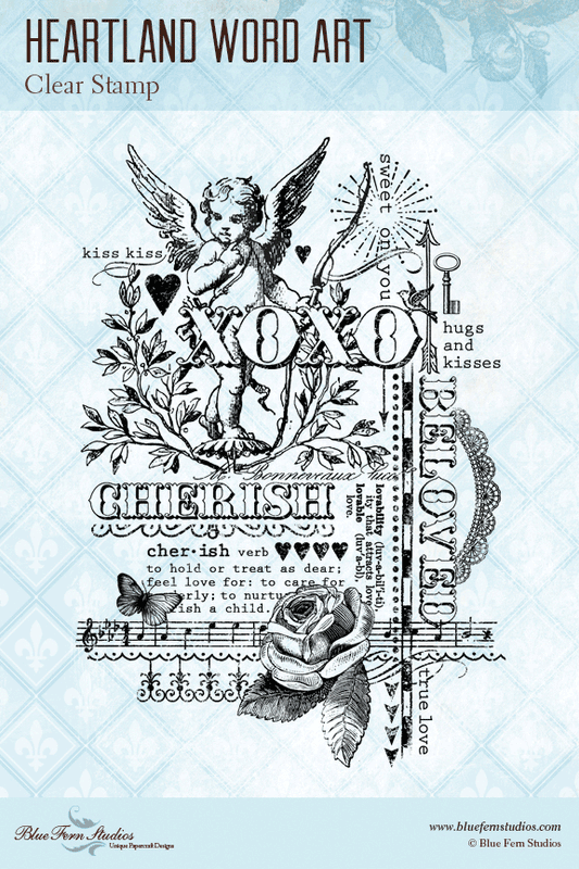Blue Fern Stamp - Heartland Wood Art Stamp *