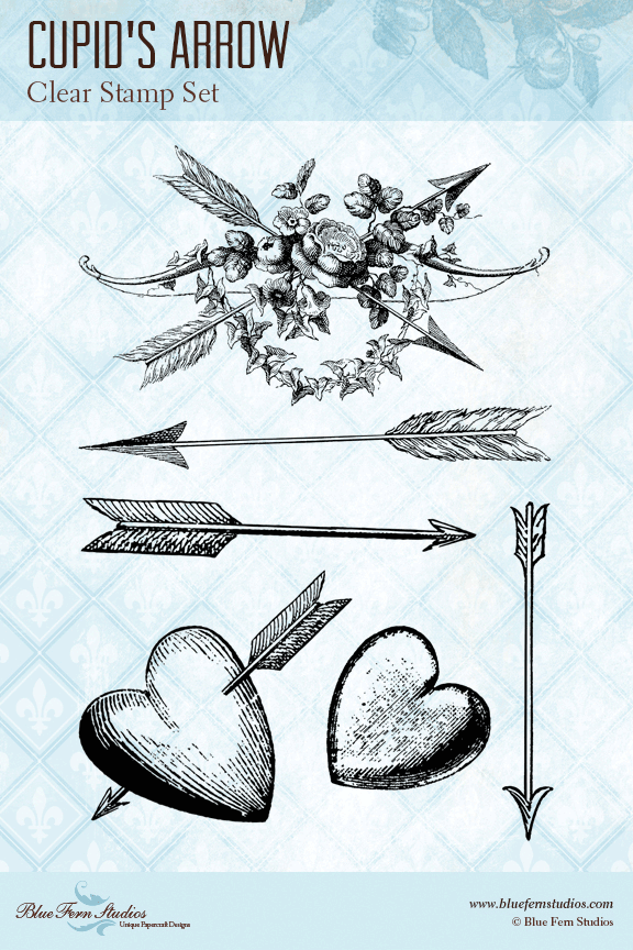 Blue Fern Stamp - Cupid's Arrow Stamp  *