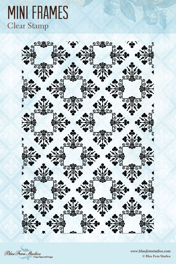 Blue Fern Stamp - Mini Frames Stamp Set *