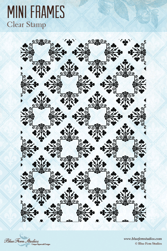 Blue Fern Stamp - Mini Frames Stamp Set *