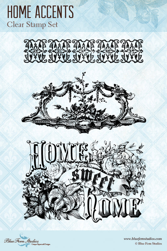 Blue Fern Stamp - Home Accents *