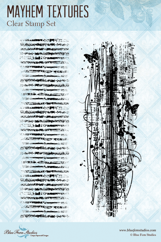 Blue Fern Stamp - Mayhem Textures Stamp Set *