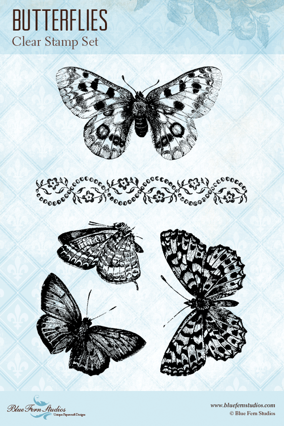 Blue Fern Stamp - Butterflies Stamp *