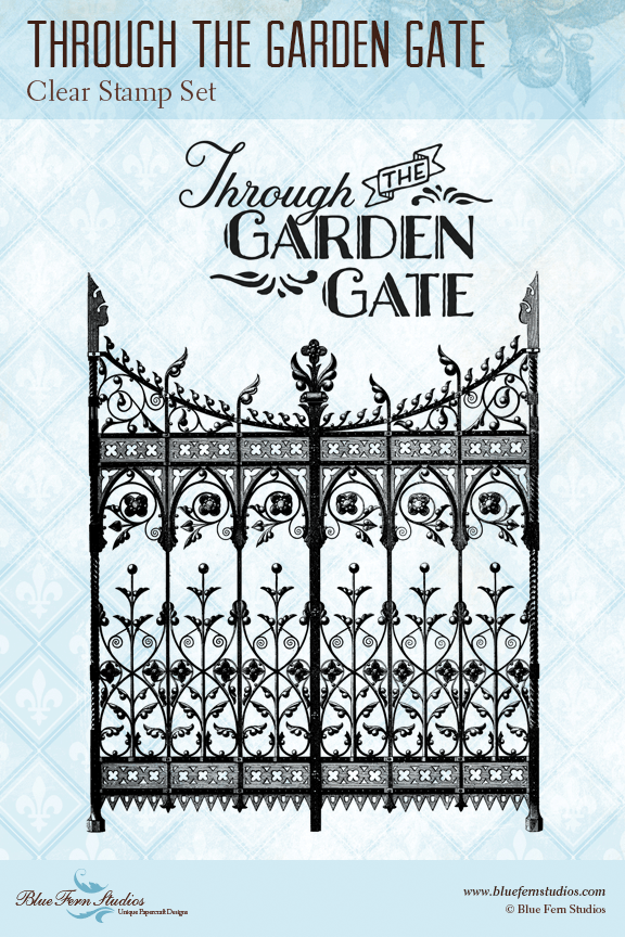 Blue Fern Stamp - Through The Garden Gate *