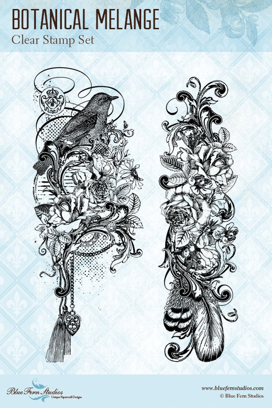 Blue Fern Stamp - Botanical Melange *