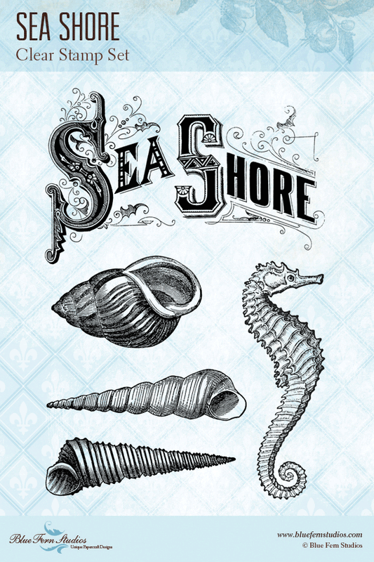 Blue Fern Stamp - Seashore Stamp Set *