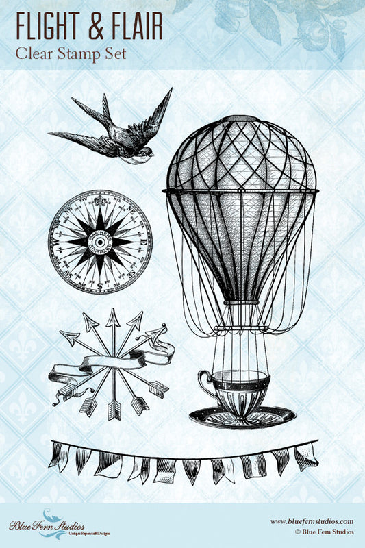 Blue Fern Stamp - Flight & Flair *