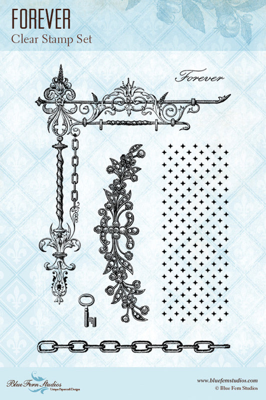 Blue Fern Stamp - Forever *